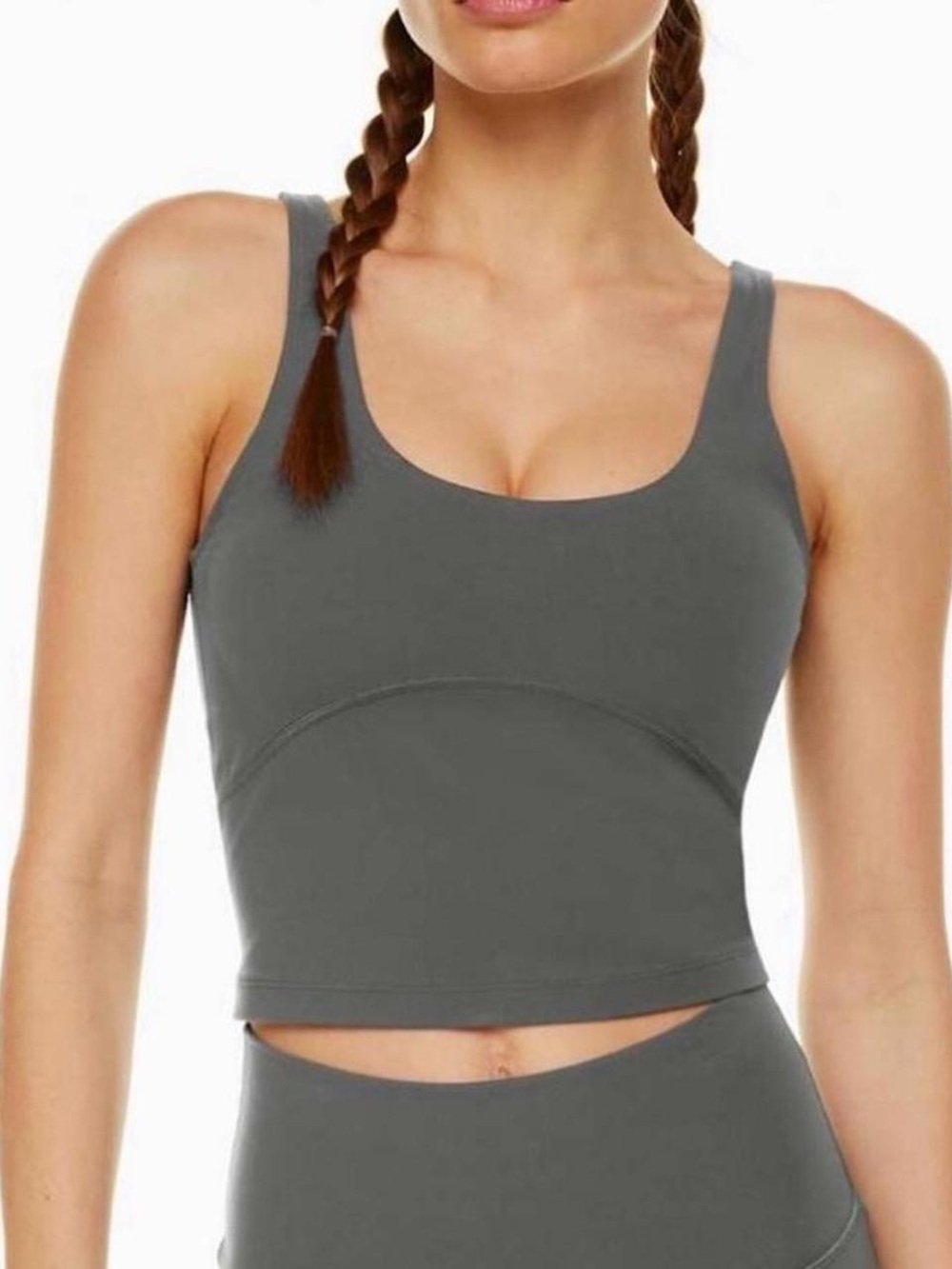 Aritzia TNA TNAction Butter Bound Sports Tank Grey XXS